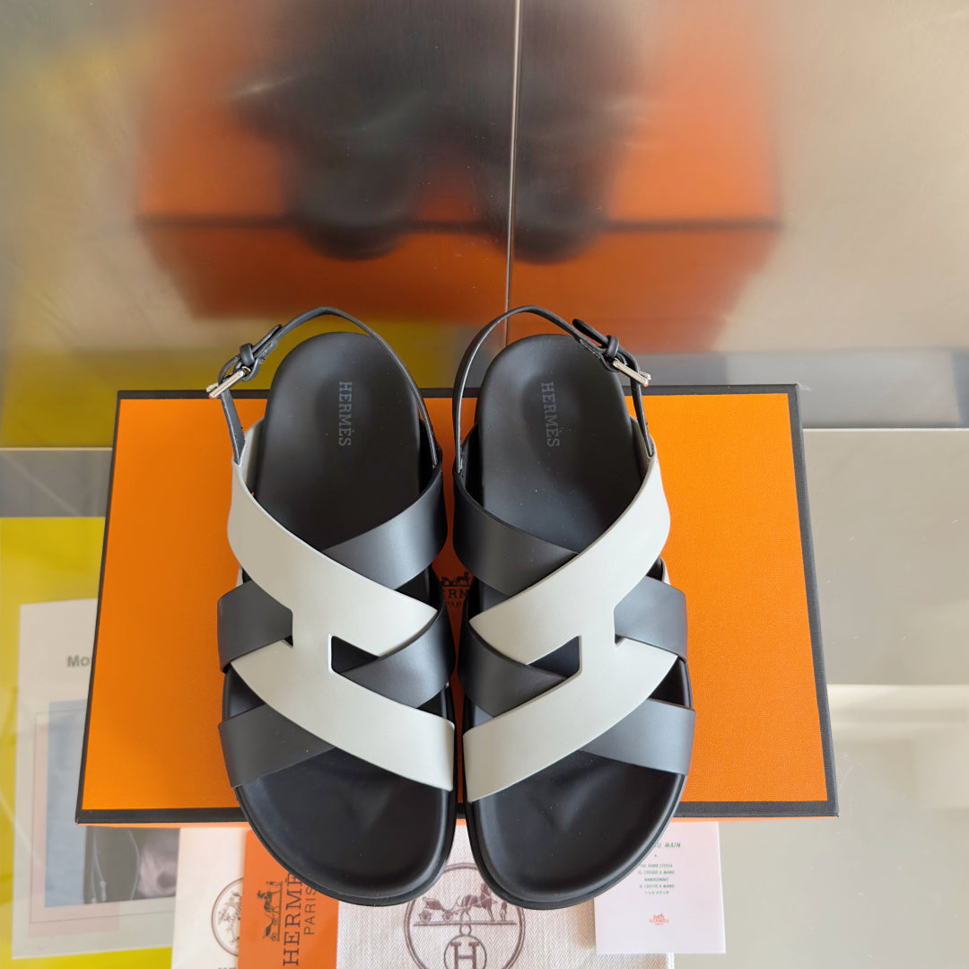 250501 New top-of-the-line simple cross-woven strap slippers