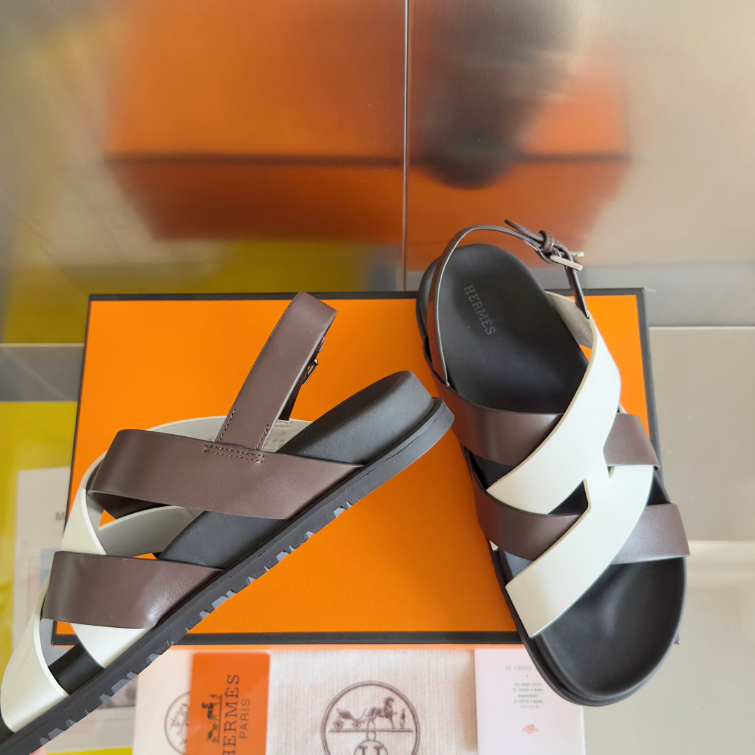 250501 New top-of-the-line simple cross-woven strap slippers