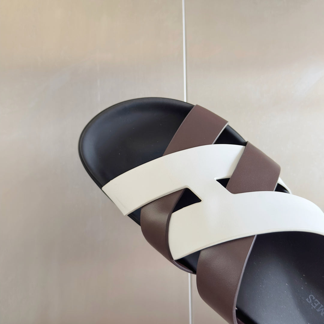 250501 New top-of-the-line simple cross-woven strap slippers