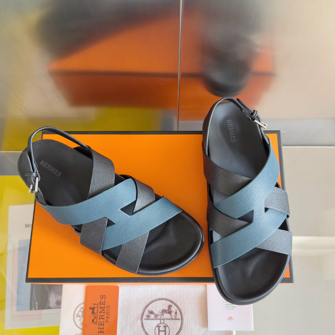 250501 New top-of-the-line simple cross-woven strap slippers