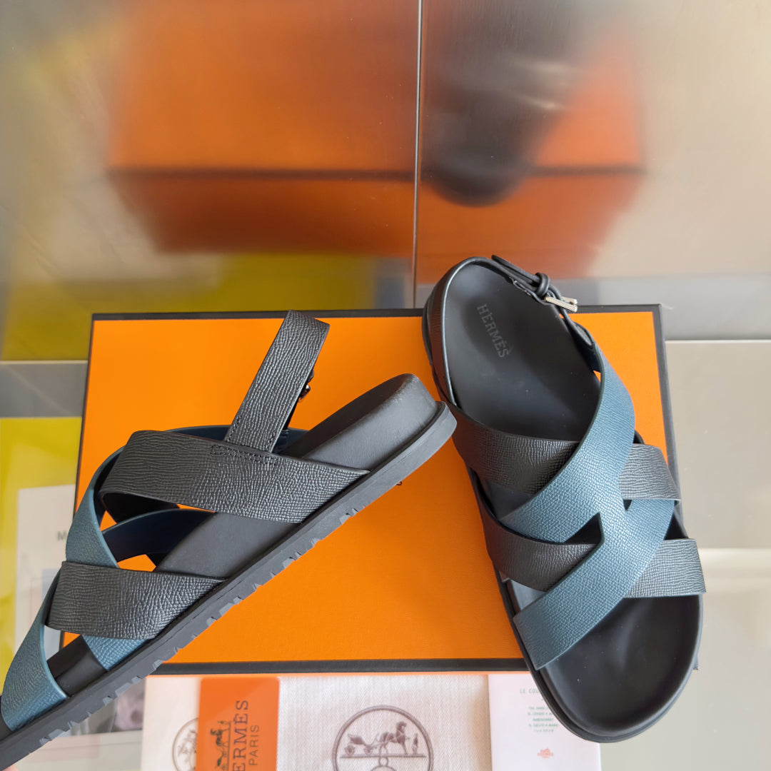 250501 New top-of-the-line simple cross-woven strap slippers
