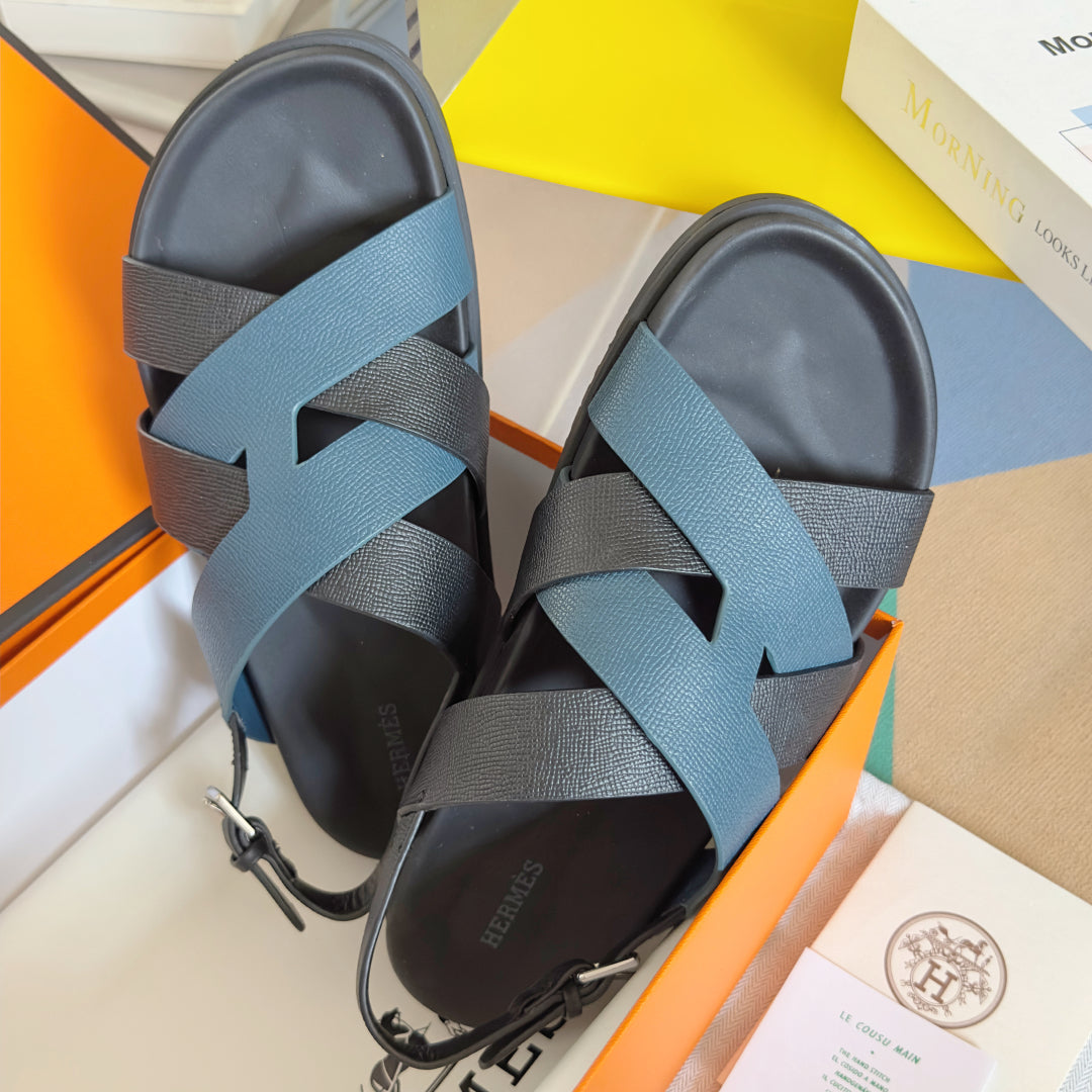 250501 New top-of-the-line simple cross-woven strap slippers