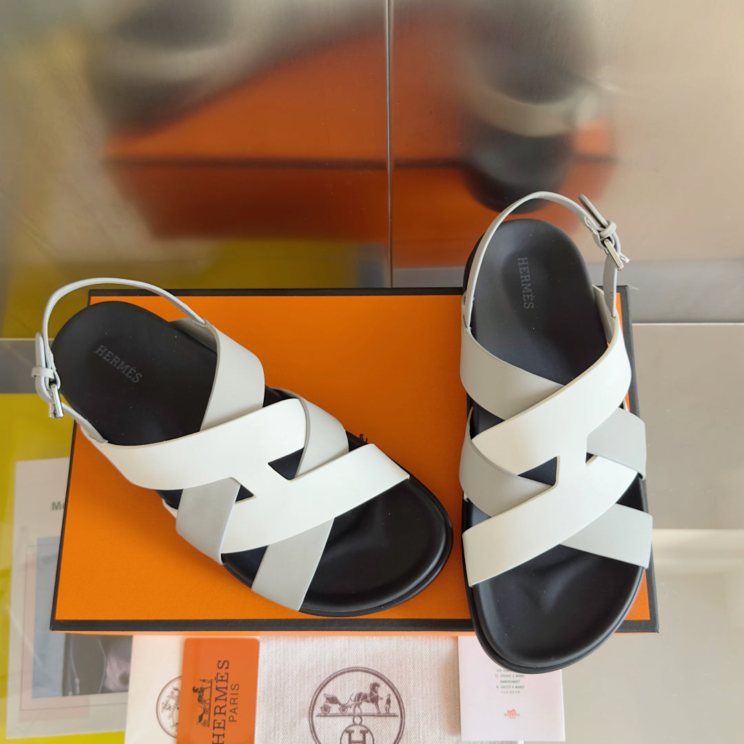 250501 New top-of-the-line simple cross-woven strap slippers