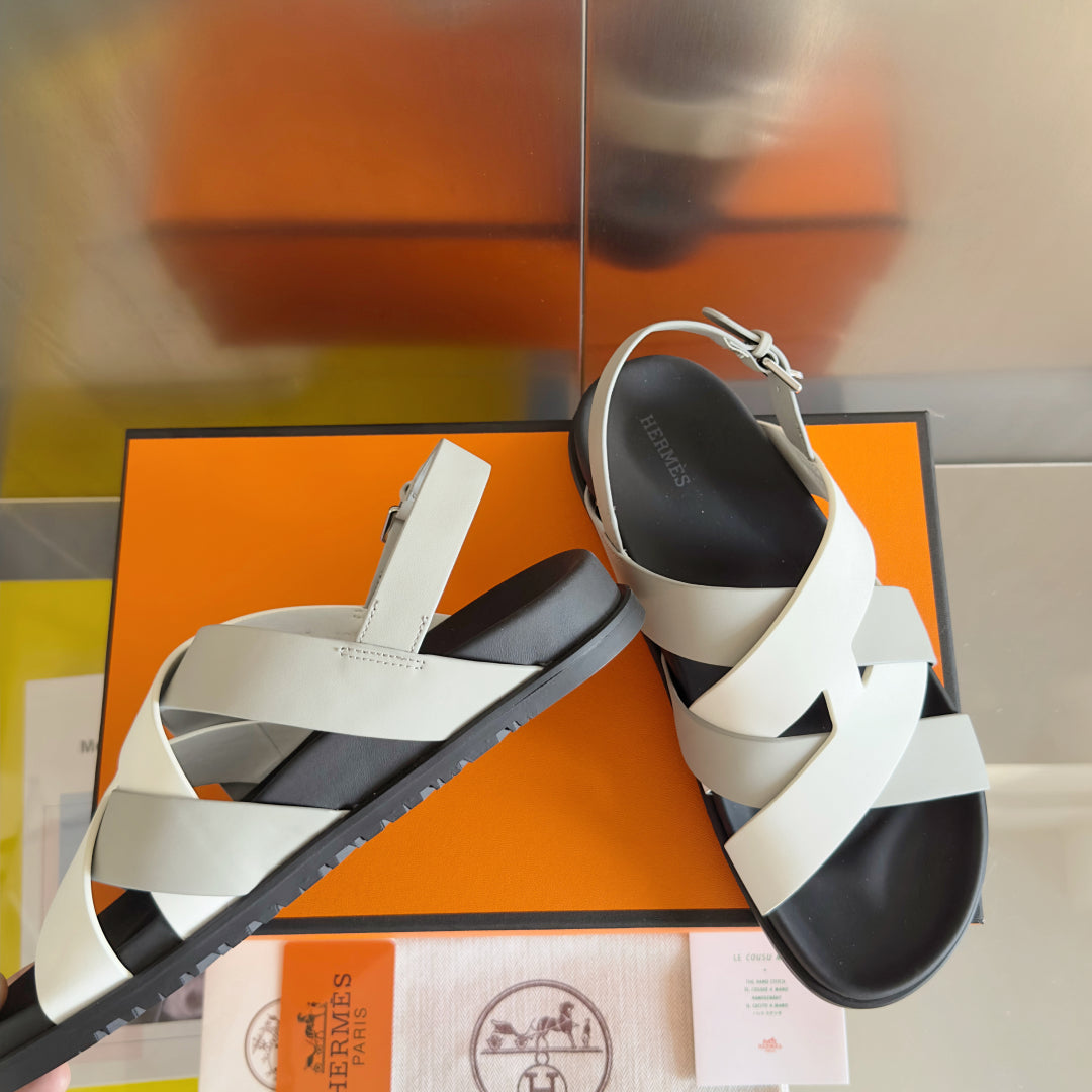 250501 New top-of-the-line simple cross-woven strap slippers