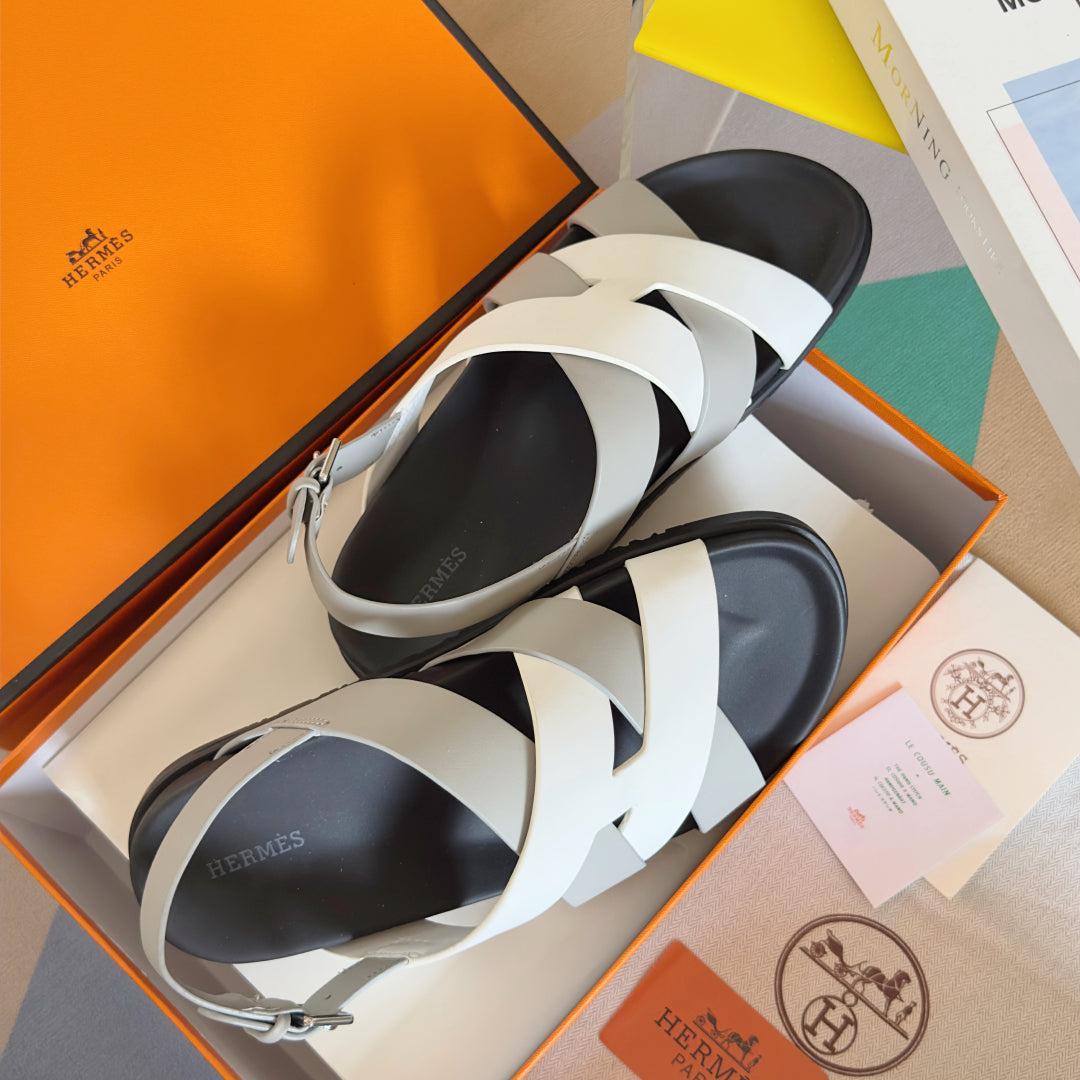 250501 New top-of-the-line simple cross-woven strap slippers