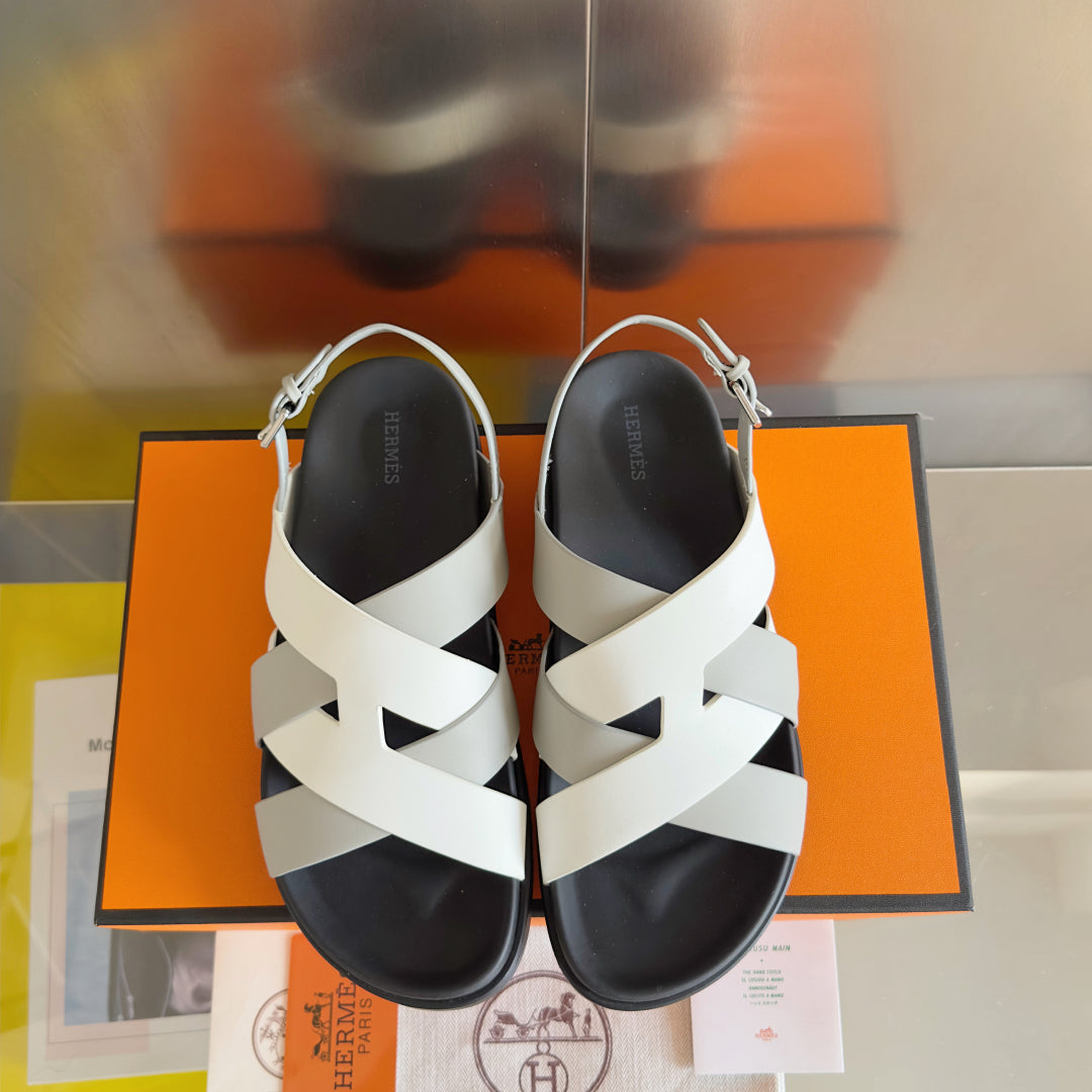 250501 New top-of-the-line simple cross-woven strap slippers