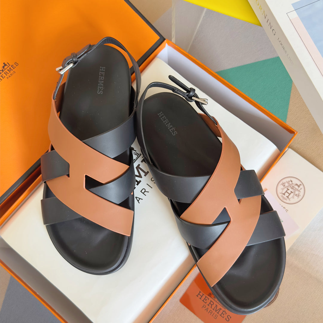 250501 New top-of-the-line simple cross-woven strap slippers