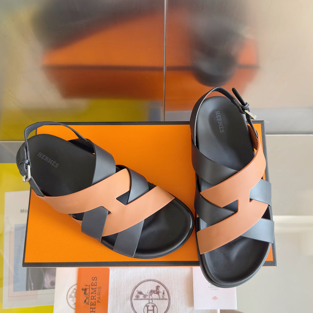 250501 New top-of-the-line simple cross-woven strap slippers