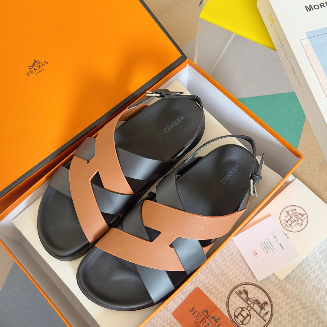 250501 New top-of-the-line simple cross-woven strap slippers