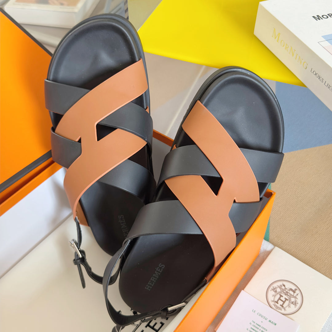 250501 New top-of-the-line simple cross-woven strap slippers