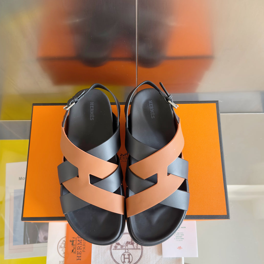 250501 New top-of-the-line simple cross-woven strap slippers