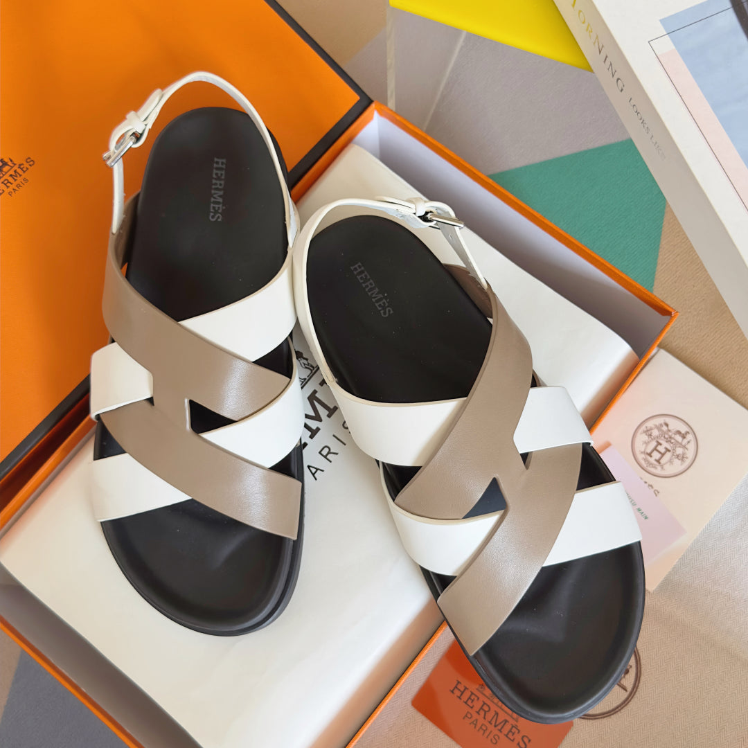 250501 New top-of-the-line simple cross-woven strap slippers