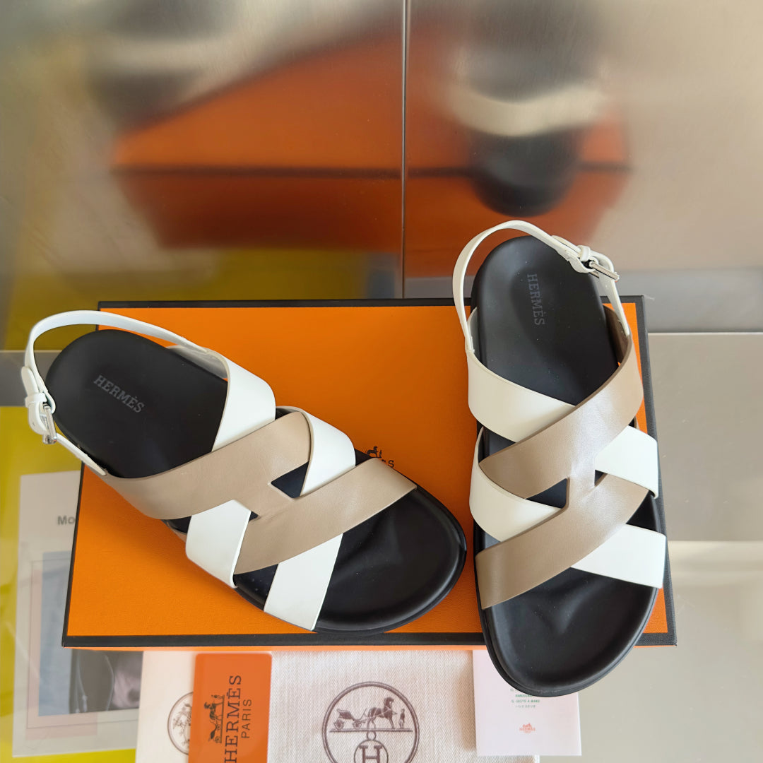 250501 New top-of-the-line simple cross-woven strap slippers