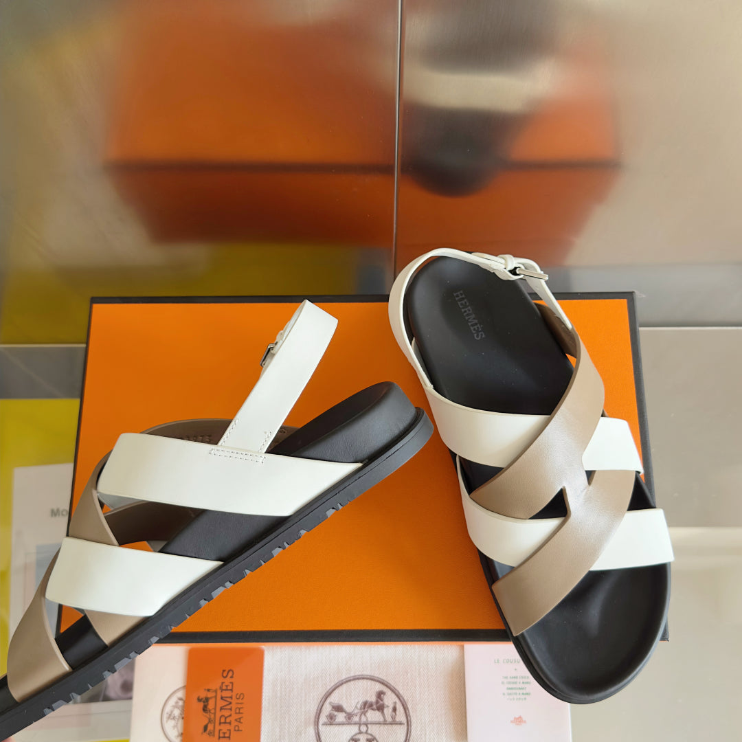 250501 New top-of-the-line simple cross-woven strap slippers