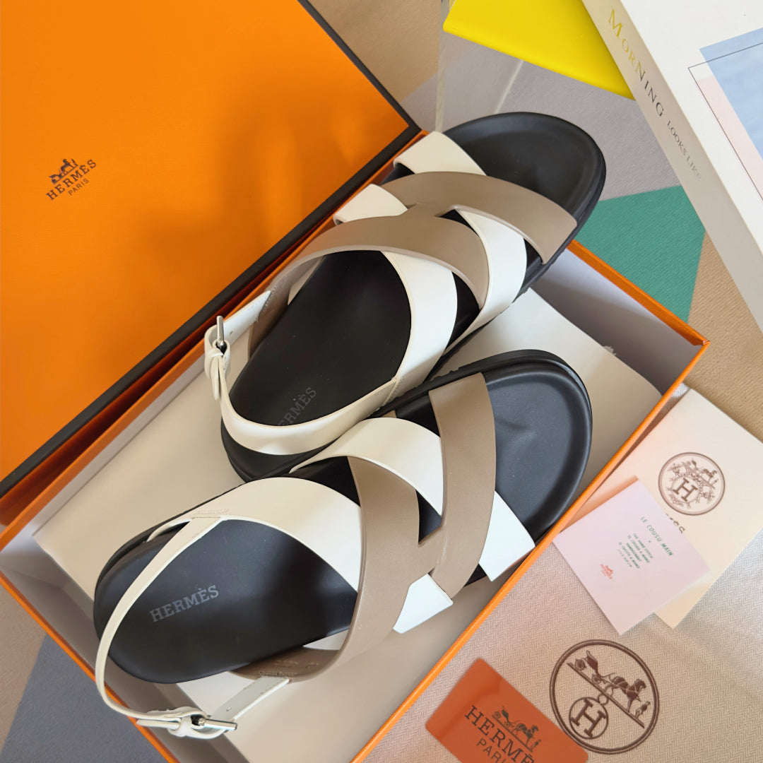 250501 New top-of-the-line simple cross-woven strap slippers