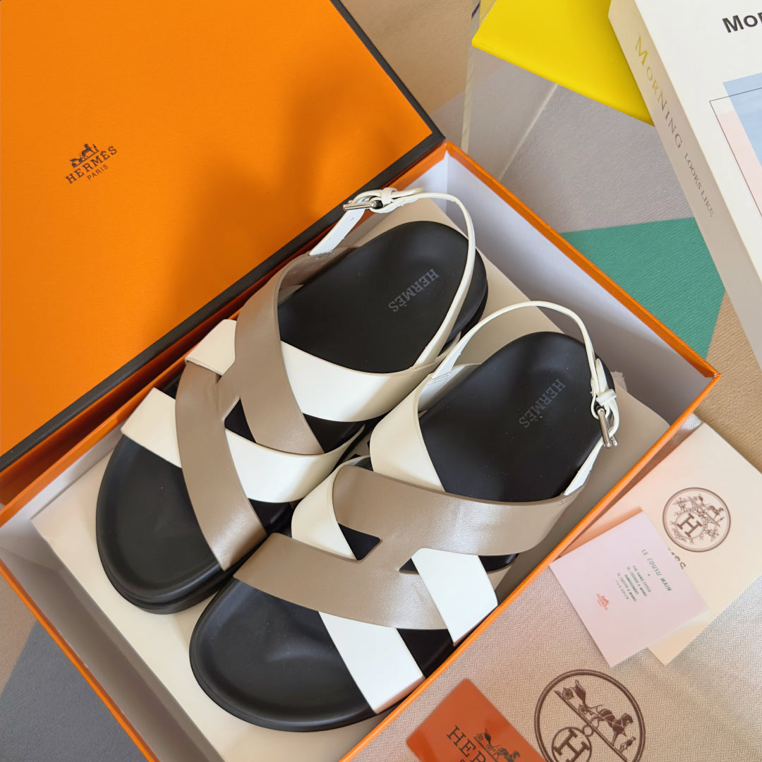 250501 New top-of-the-line simple cross-woven strap slippers