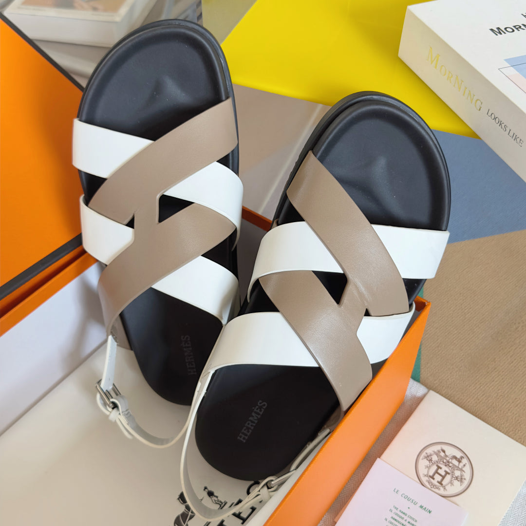 250501 New top-of-the-line simple cross-woven strap slippers