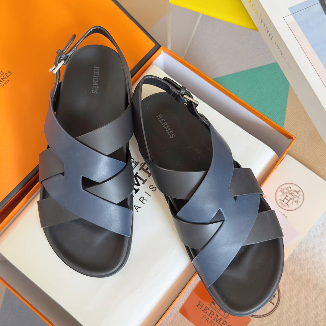 250501 New top-of-the-line simple cross-woven strap slippers