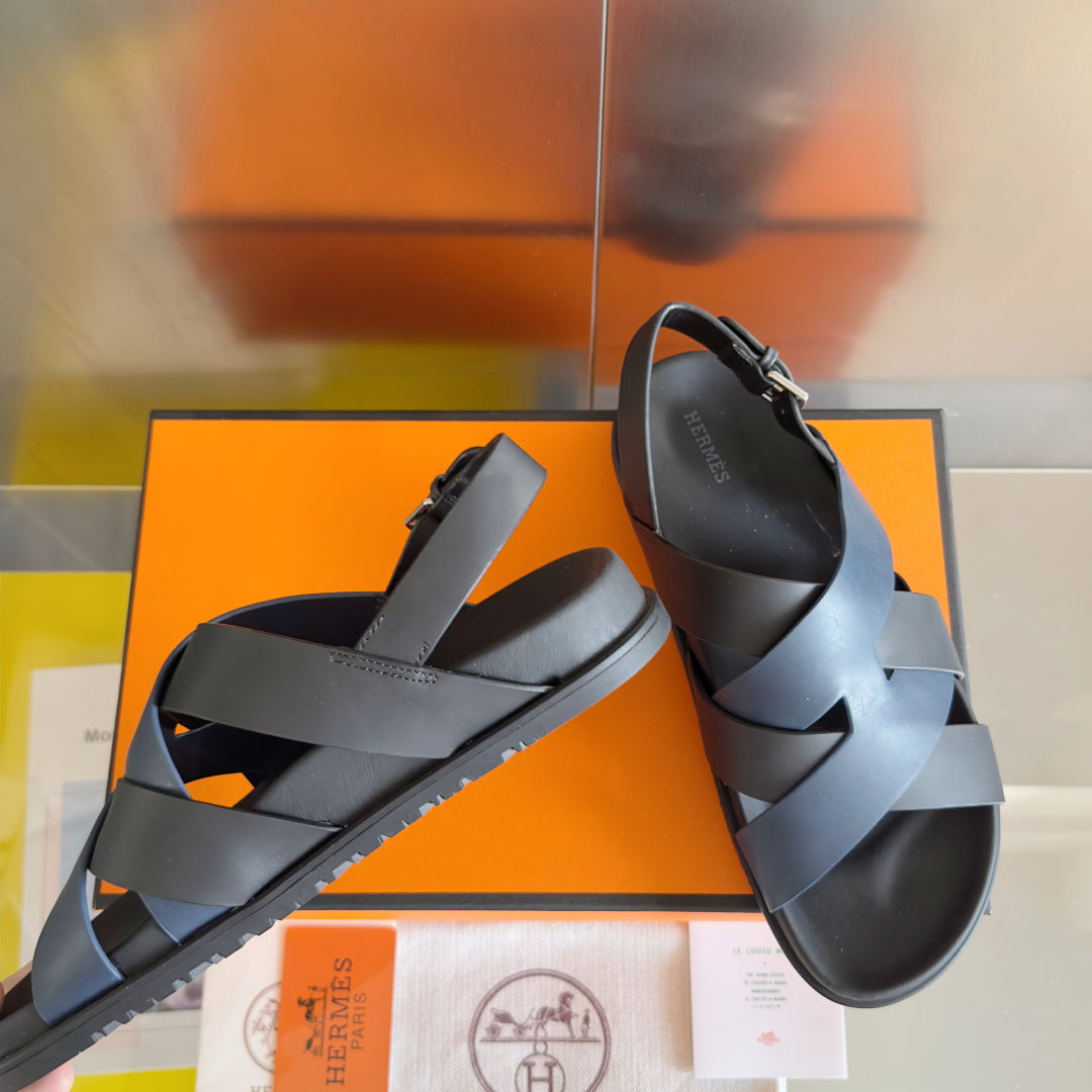 250501 New top-of-the-line simple cross-woven strap slippers