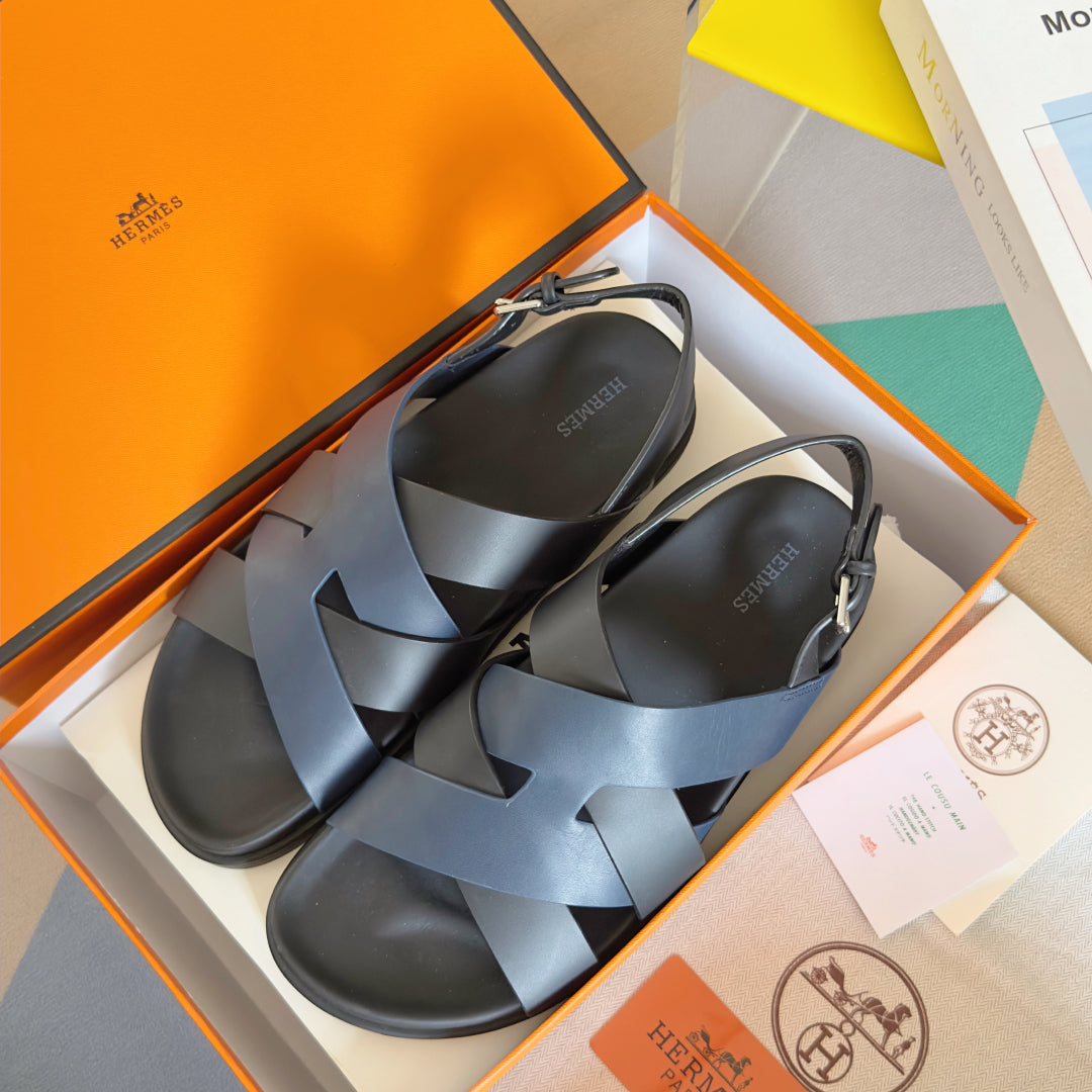 250501 New top-of-the-line simple cross-woven strap slippers