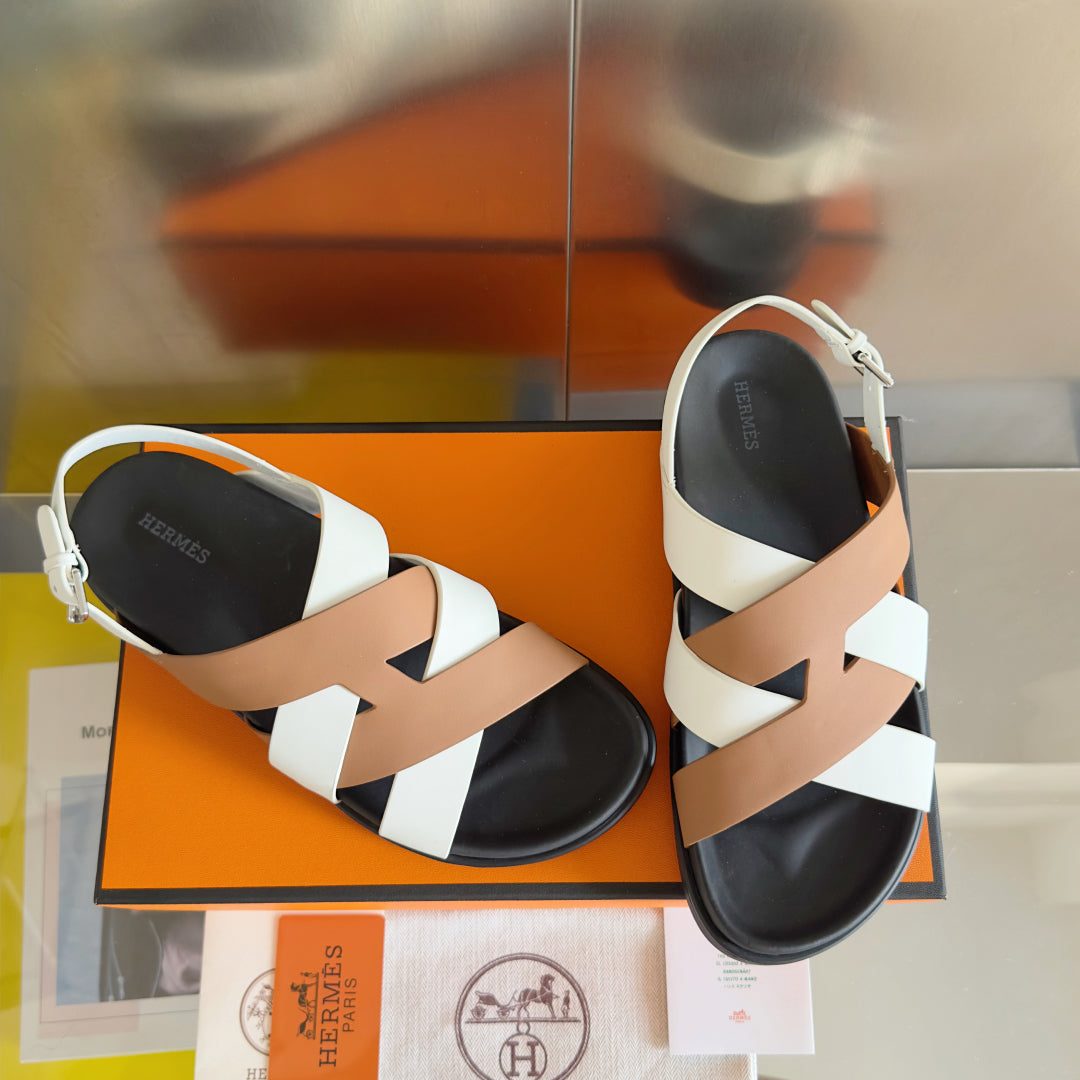 250501 New top-of-the-line simple cross-woven strap slippers