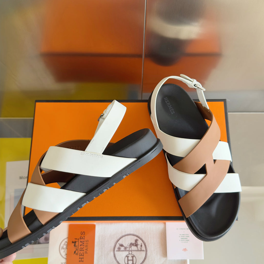 250501 New top-of-the-line simple cross-woven strap slippers