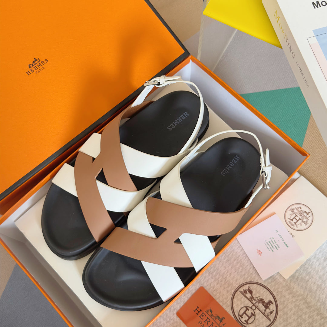 250501 New top-of-the-line simple cross-woven strap slippers