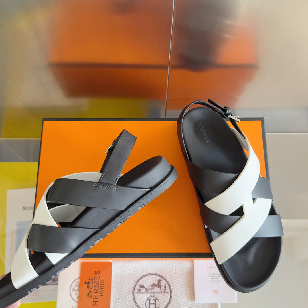 250501 New top-of-the-line simple cross-woven strap slippers