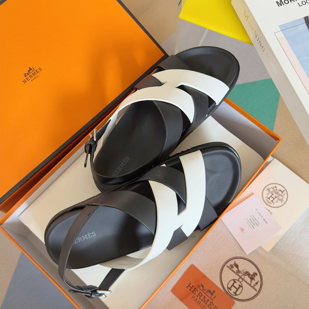 250501 New top-of-the-line simple cross-woven strap slippers