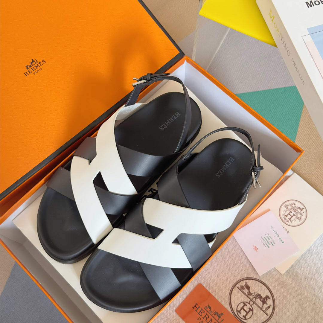 250501 New top-of-the-line simple cross-woven strap slippers