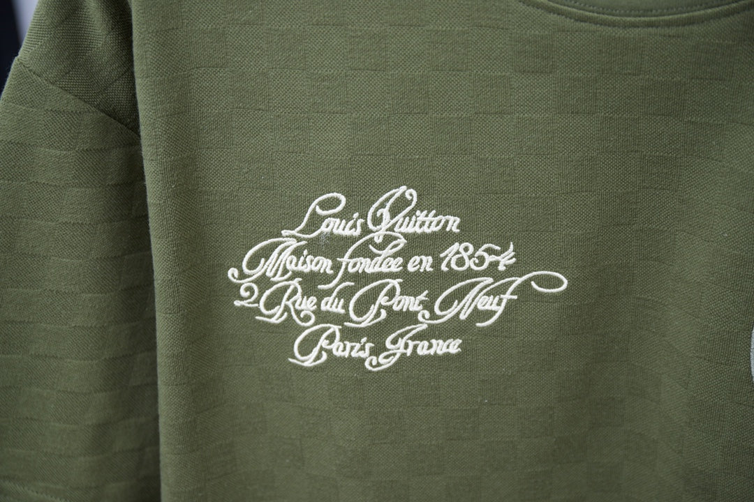 250513 New checkered jacquard embroidered T-shirt