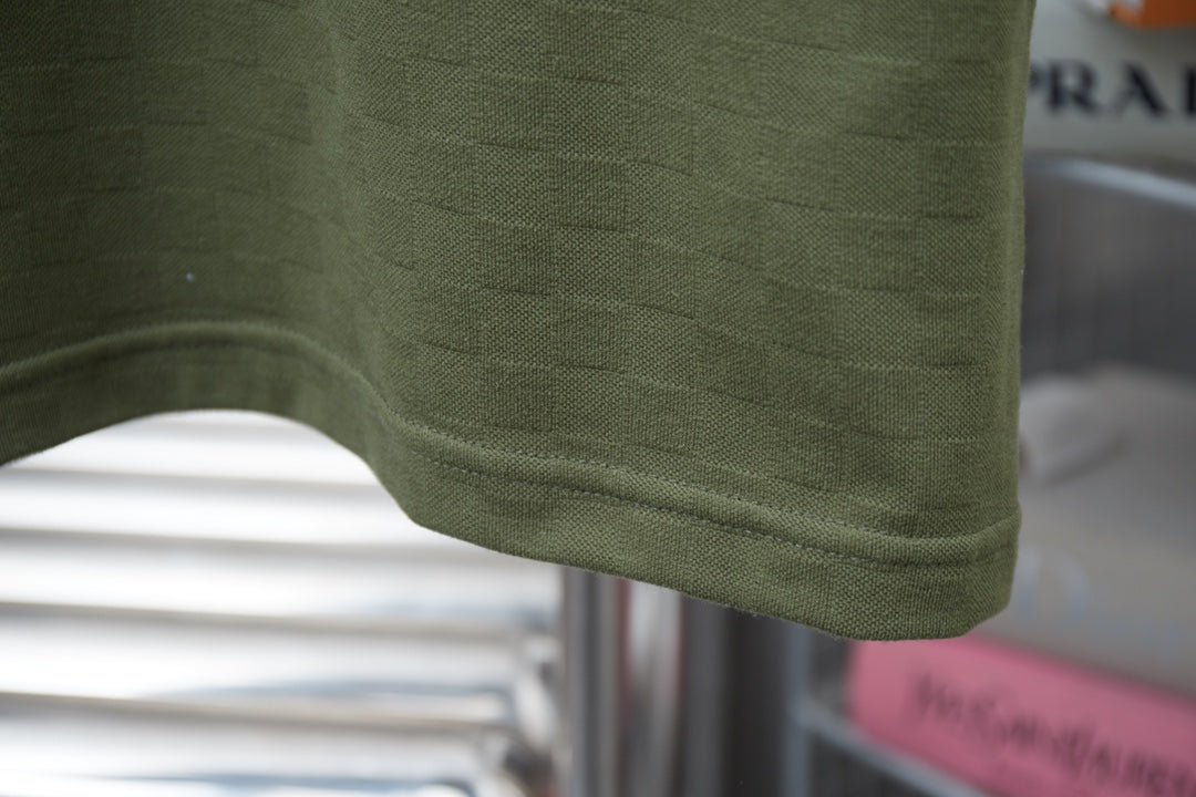 250513 New checkered jacquard embroidered T-shirt