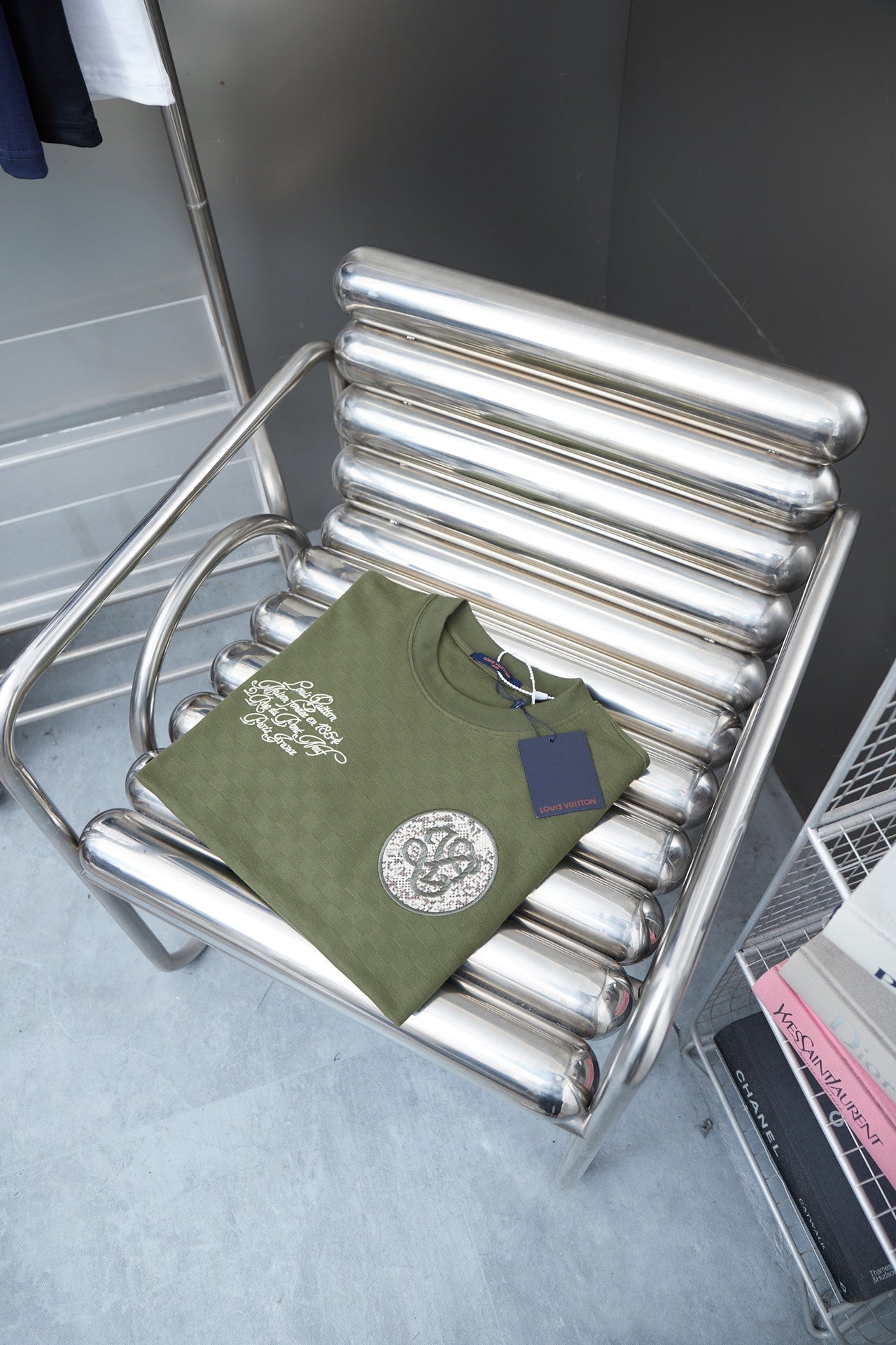 250513 New checkered jacquard embroidered T-shirt