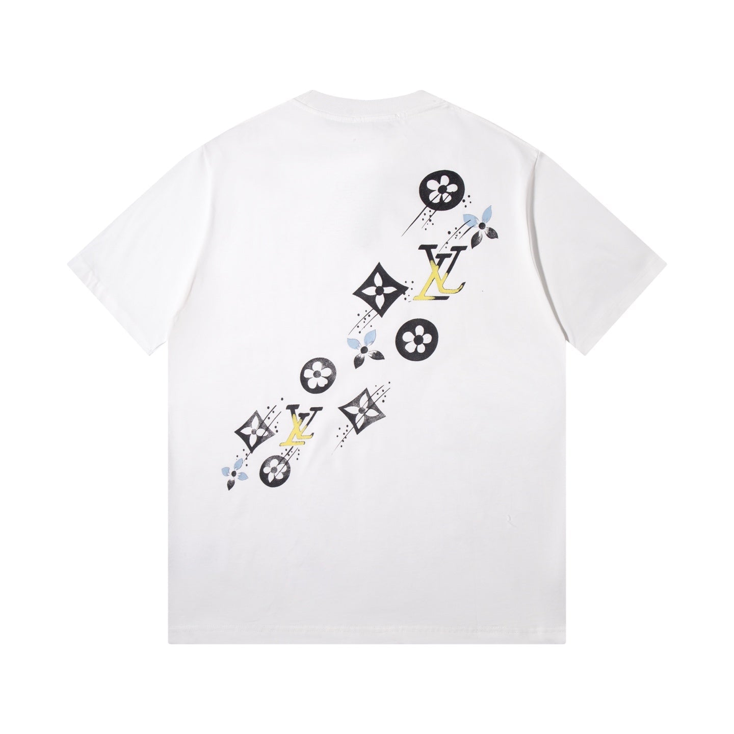 250520 New style painted graffiti collar T-shirt
