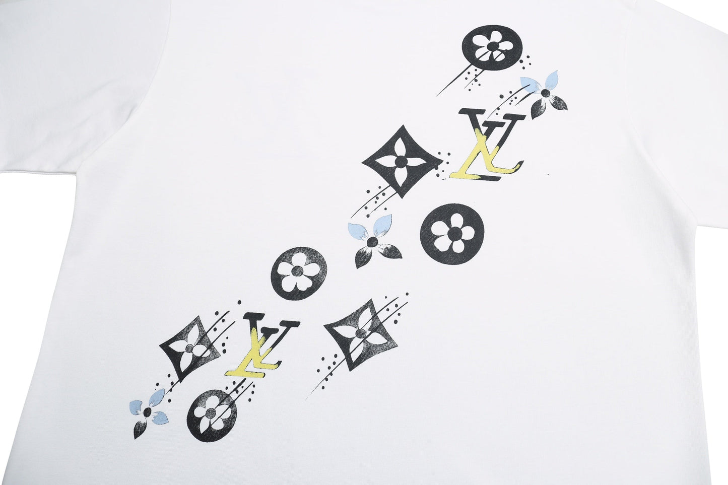 250520 New style painted graffiti collar T-shirt