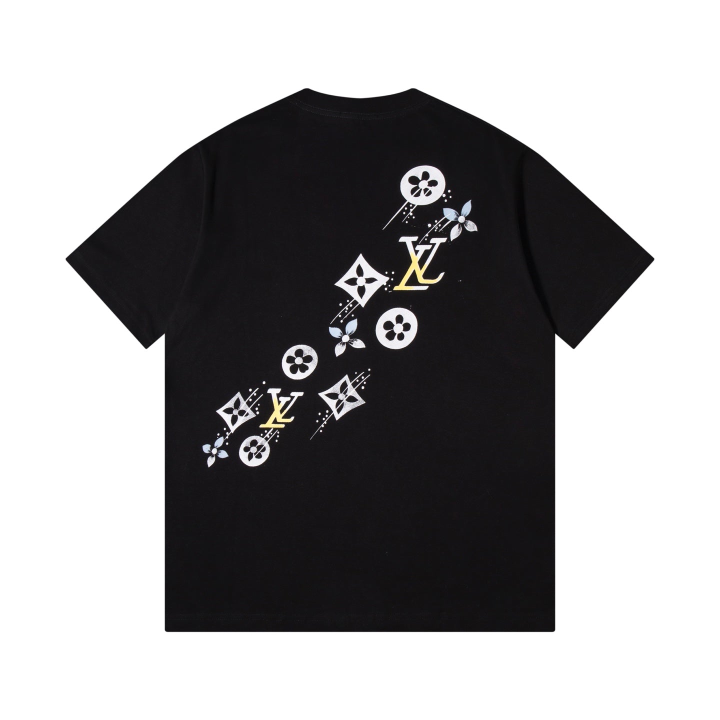 250520 New style painted graffiti collar T-shirt