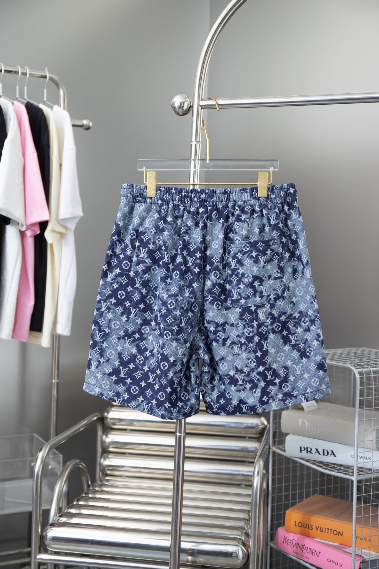 250520 New heavy industry jacquard denim shorts