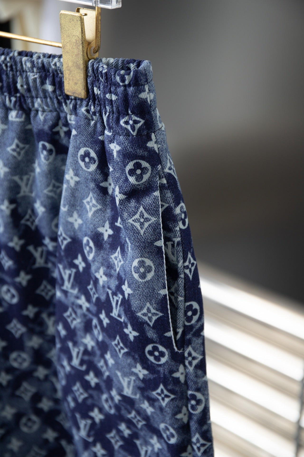 250520 New heavy industry jacquard denim shorts