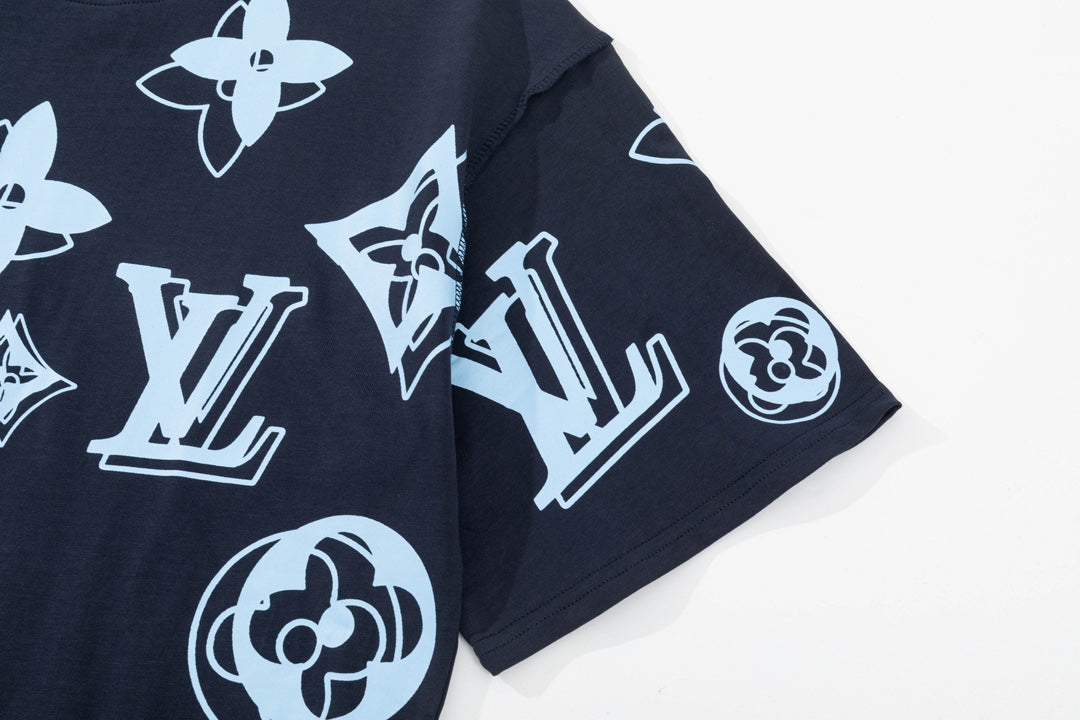 250520 New high-quality full-print patterned back printed T-shirt