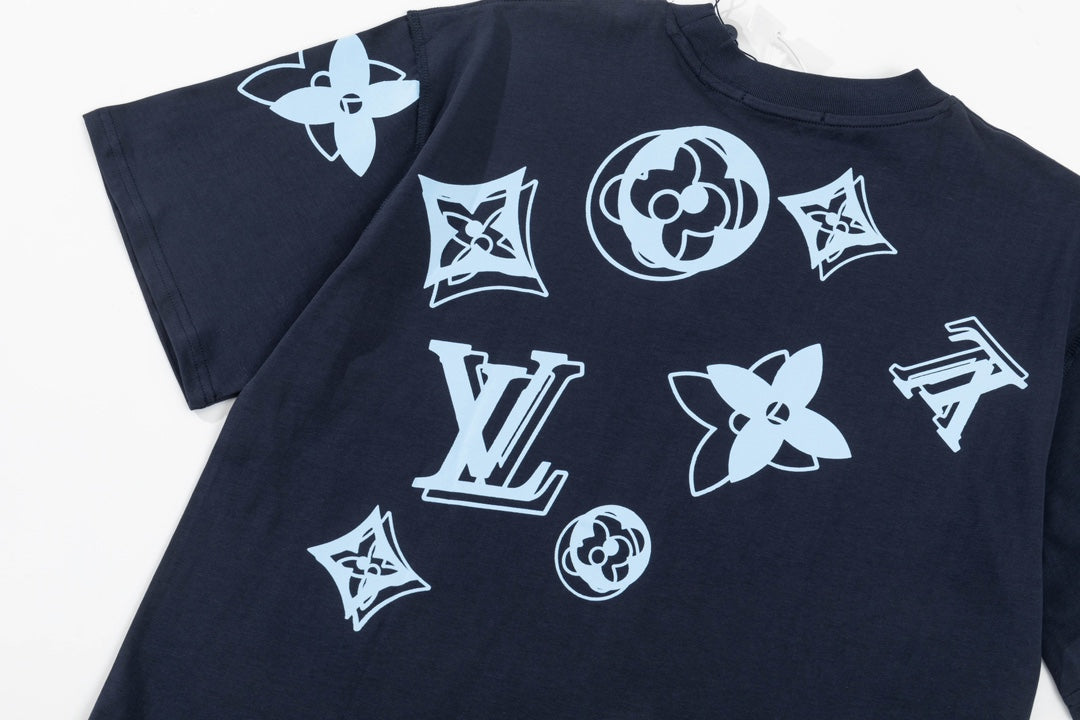 250520 New high-quality full-print patterned back printed T-shirt