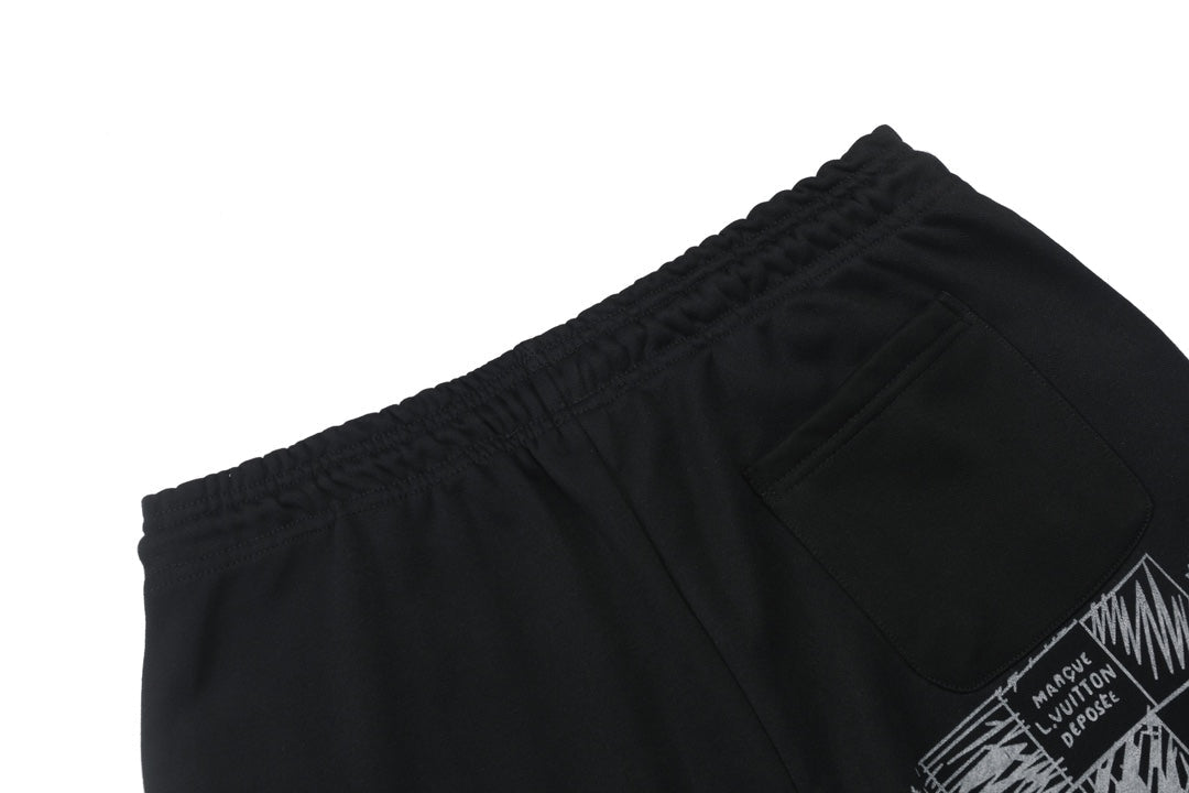 250520 New high-quality direct-spray checkered letter shorts