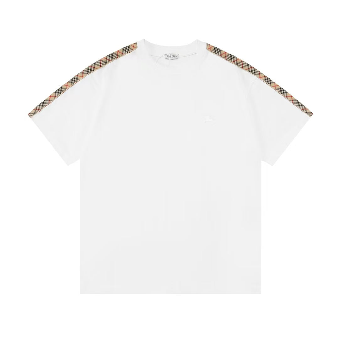 250520 New high-quality webbing patchwork T-shirt
