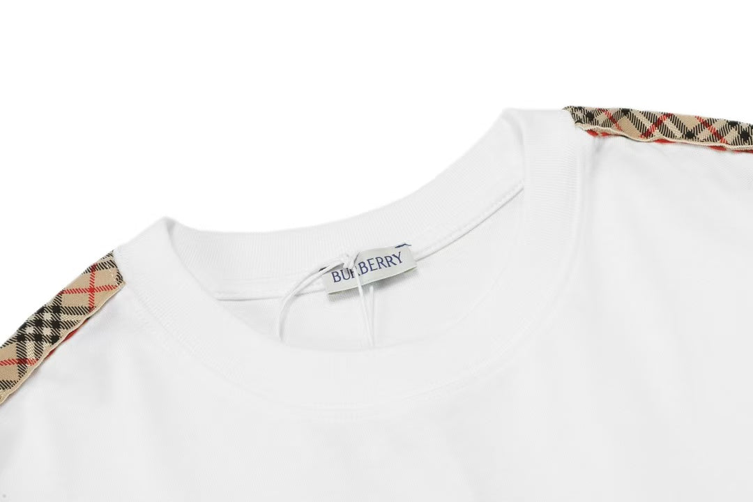 250520 New high-quality webbing patchwork T-shirt