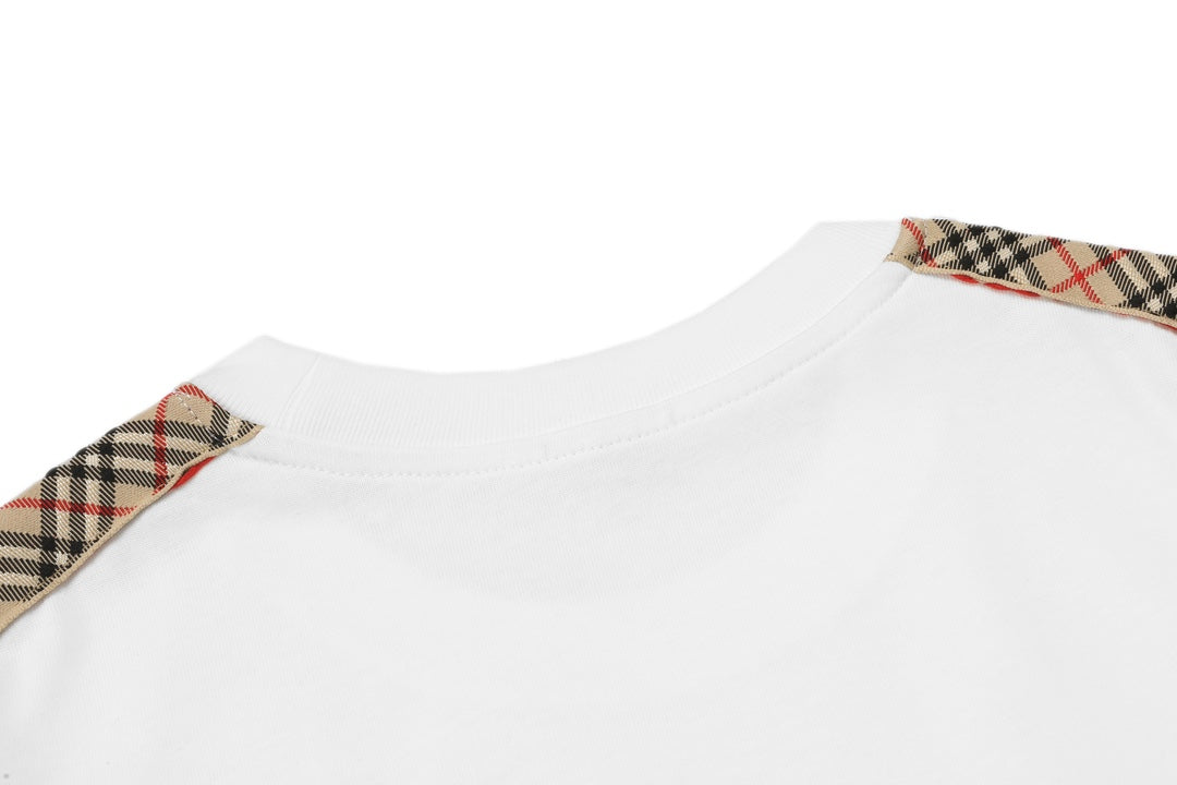 250520 New high-quality webbing patchwork T-shirt