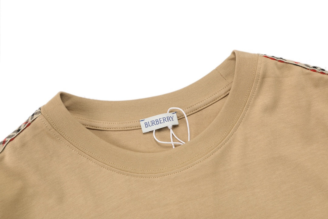 250520 New high-quality webbing patchwork T-shirt