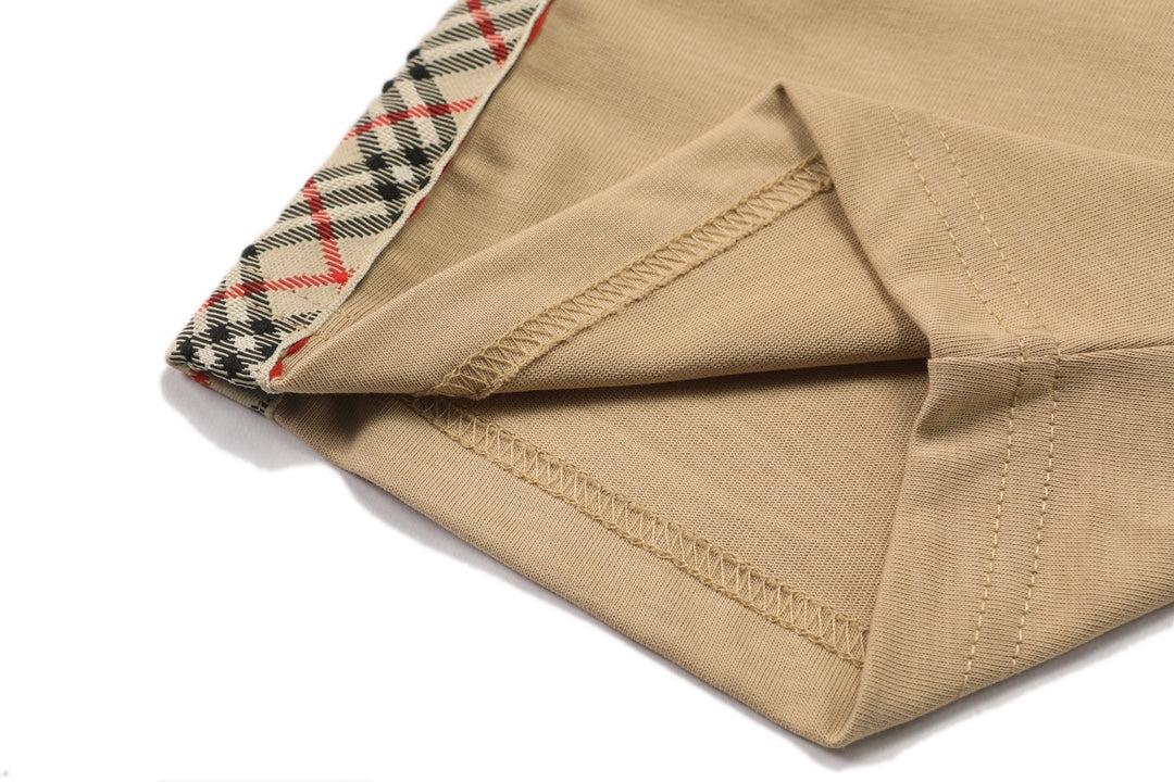 250520 New high-quality webbing patchwork T-shirt