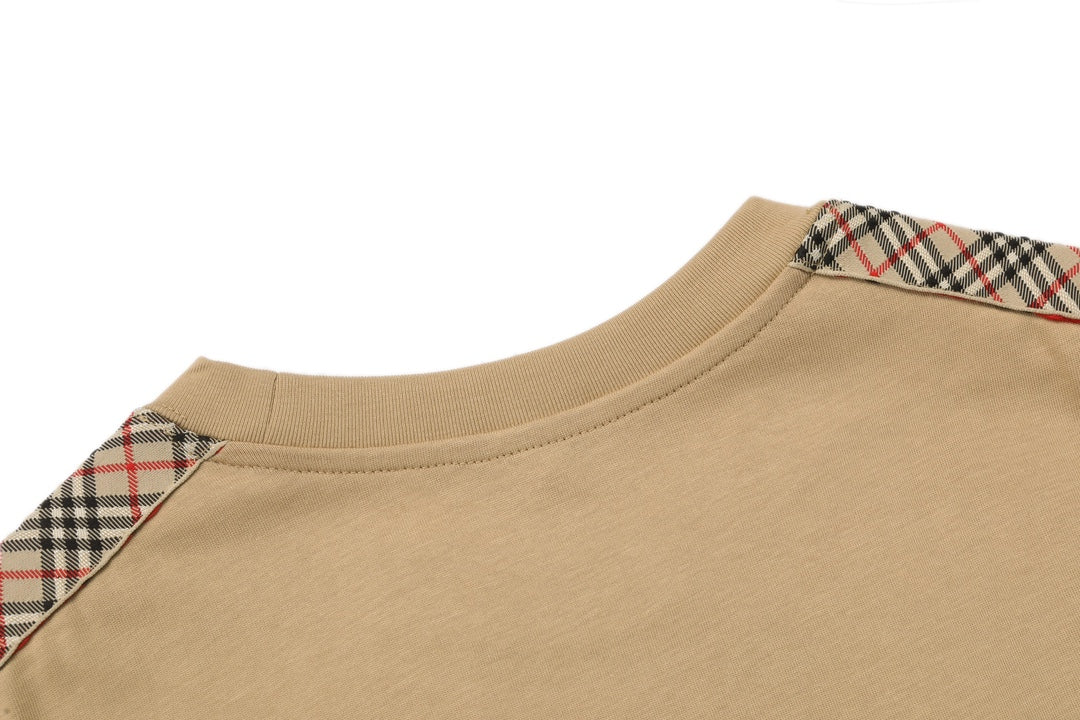 250520 New high-quality webbing patchwork T-shirt