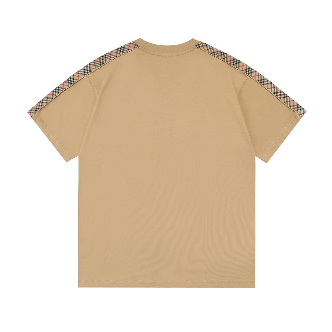 250520 New high-quality webbing patchwork T-shirt