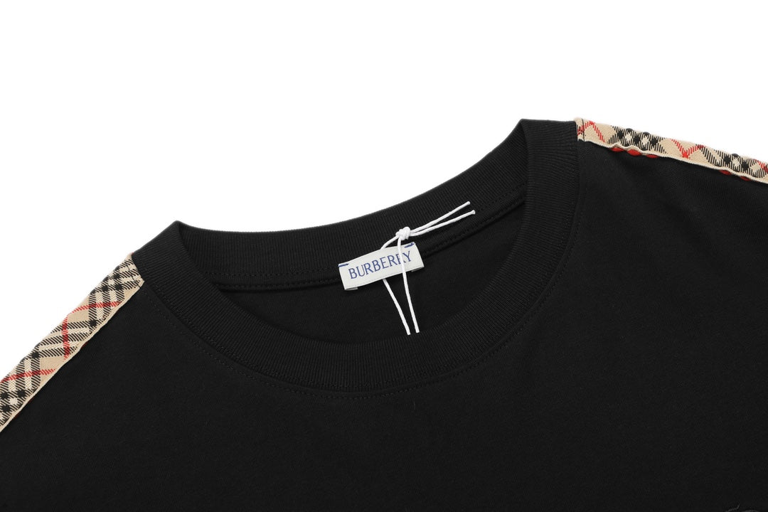 250520 New high-quality webbing patchwork T-shirt