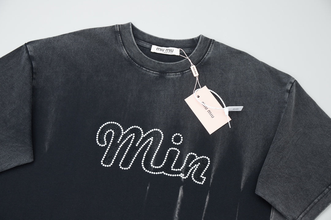 250520 New pearl hot diamond process T-shirt